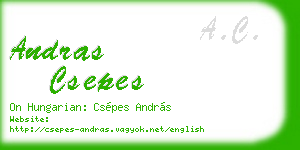 andras csepes business card