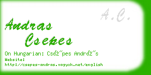 andras csepes business card